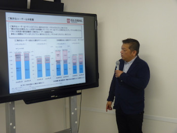 調査結果を解説する青山代表